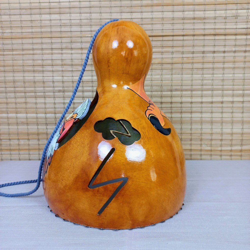 Hand Painted Eagle Thunder Gourd Percussion Instrument - Bald Eagle Claw Art