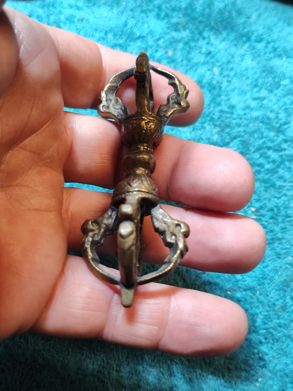 Brass Handcrafted Tibetan Buddhist Vajra Dorje Ritual object 3.5”