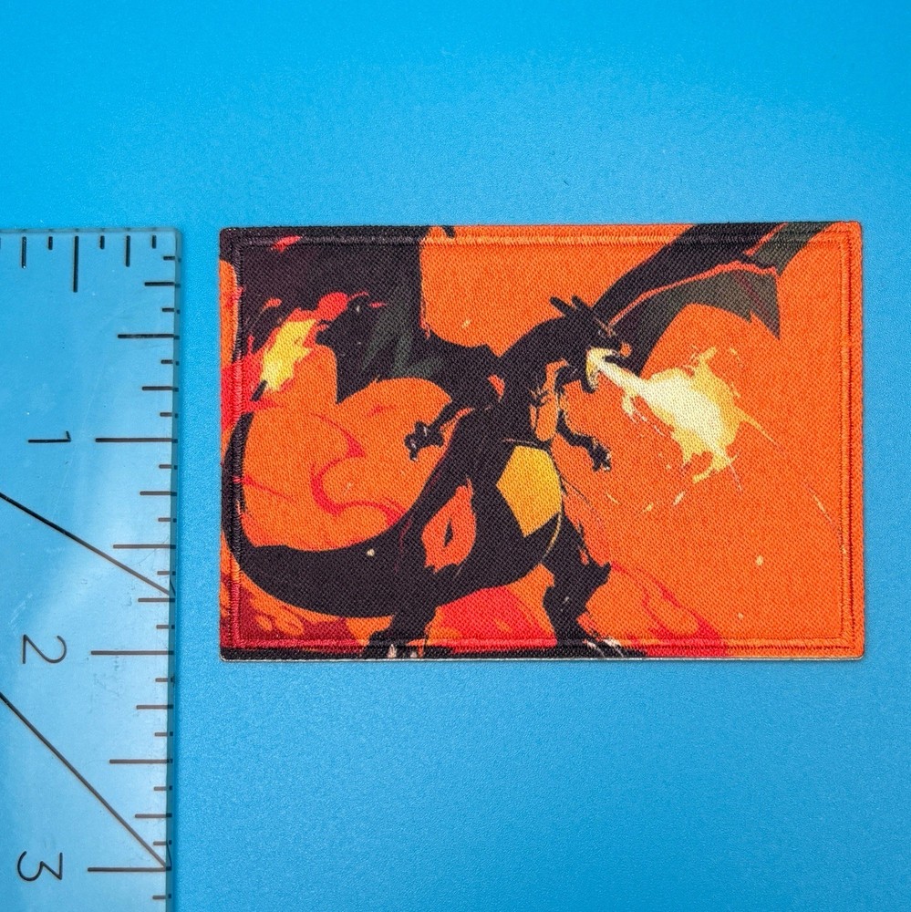 Fire dragon Charizard Morale Patch 3x2 Hook Backing Tactical Military EDC