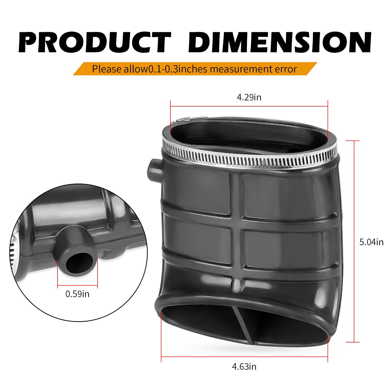 2001-2005 for Yamaha Raptor 660r YFM660R Air Box Intake Duct 5LP-14437-00-00