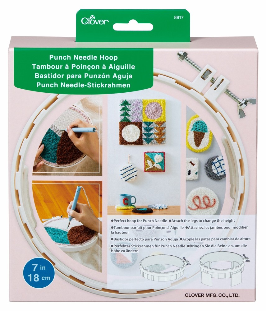 Clover Punch Needle Hoop 7"-