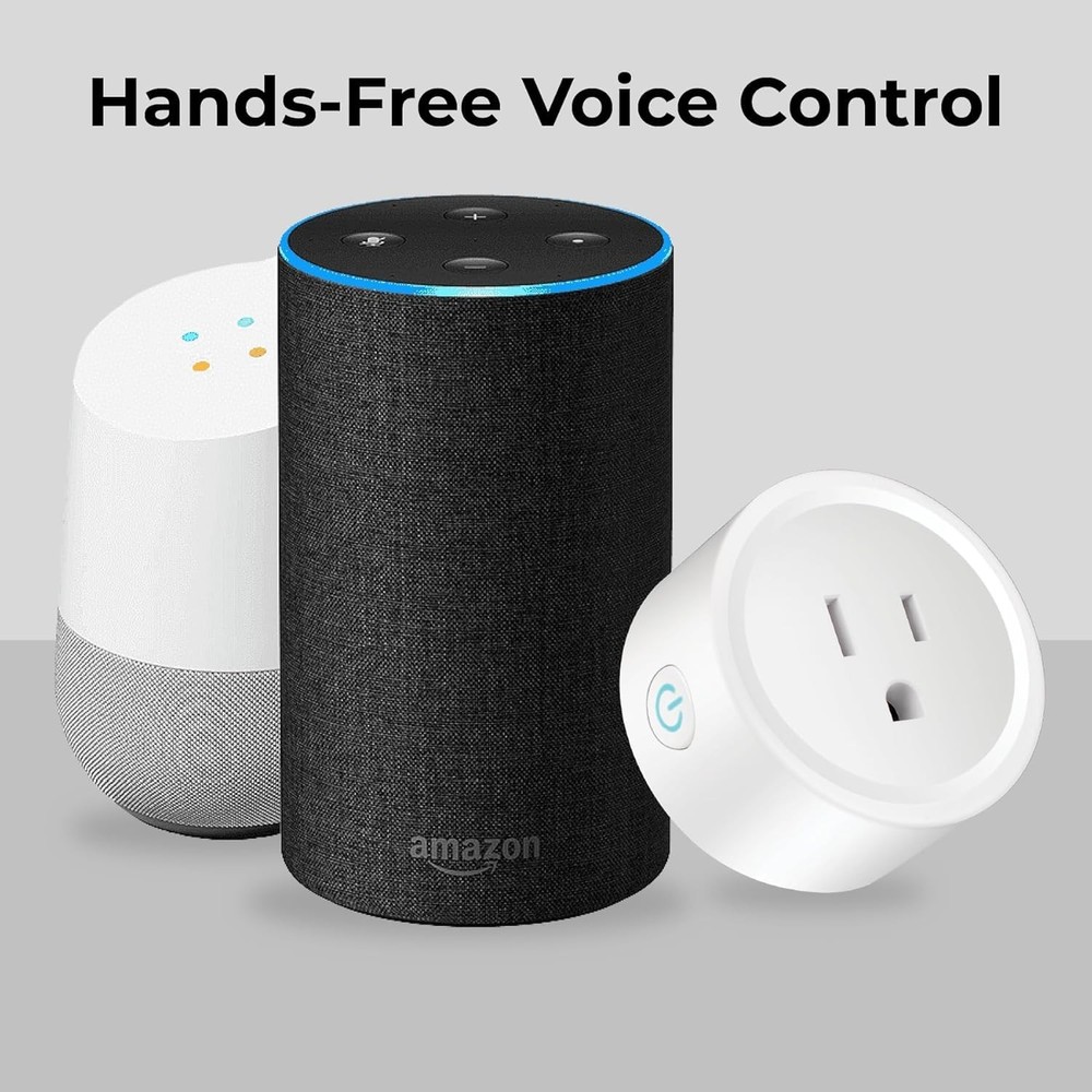 2 pcs Wi-Fi Smart Plug, 16A Outlet Socket Compatible with Alexa & Google Home