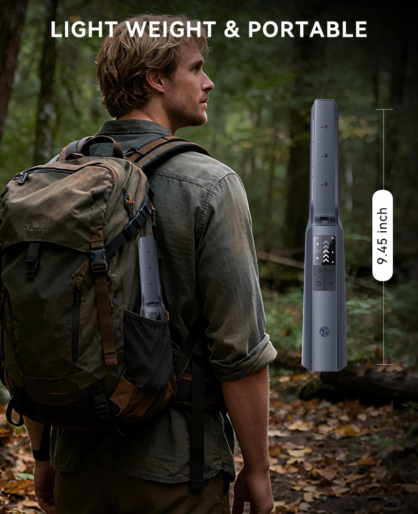 Metal detector pinpointer waterproof handheld locator wand LCD rechargeable