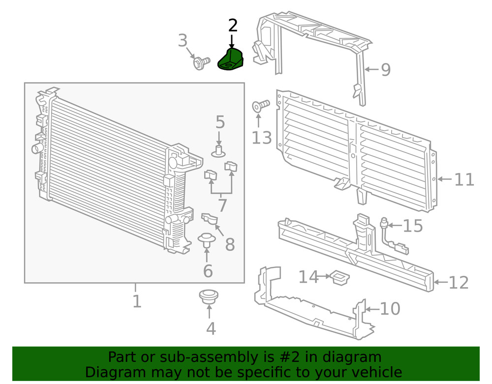 Genuine GM Radiator Upper Bracket 84981711