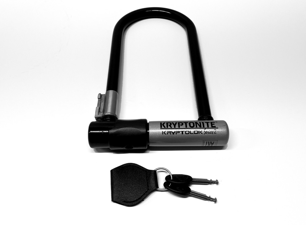 Kryptonite Kryptolok Standard Bike U-Lock w/ 4ft Security Cable, Bracket & Keys