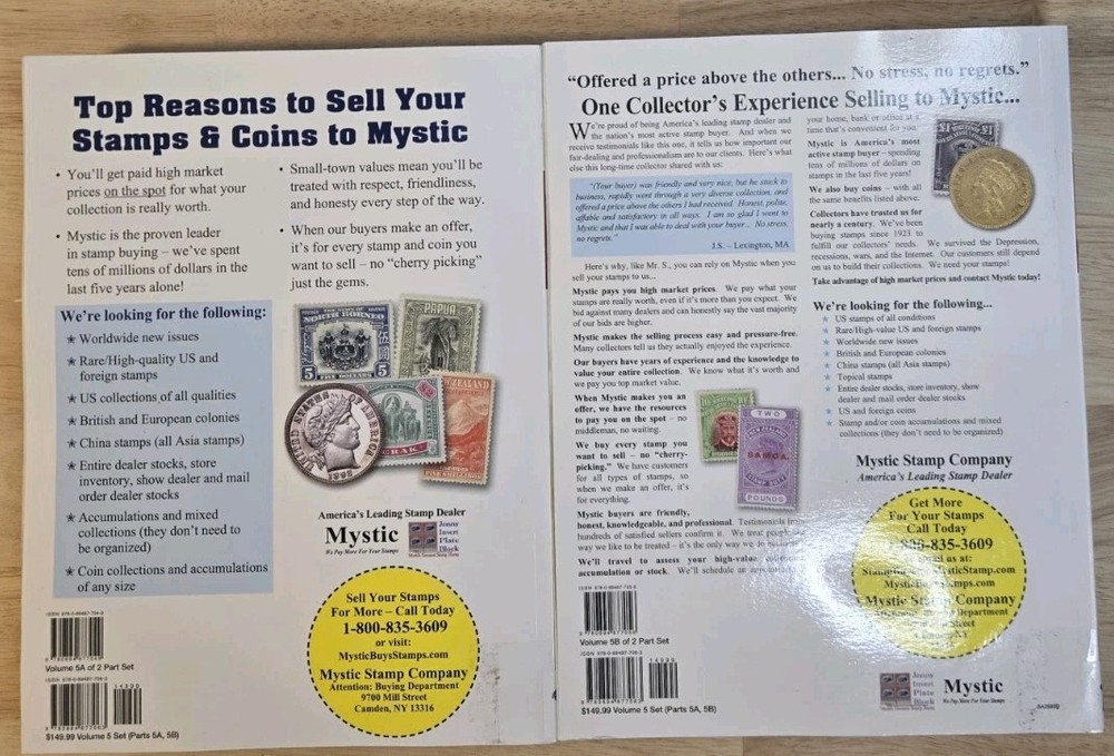 2024 Scott Standard Postage Stamp Catalogue Vol 5A 5B N-Sam 2-Book Set