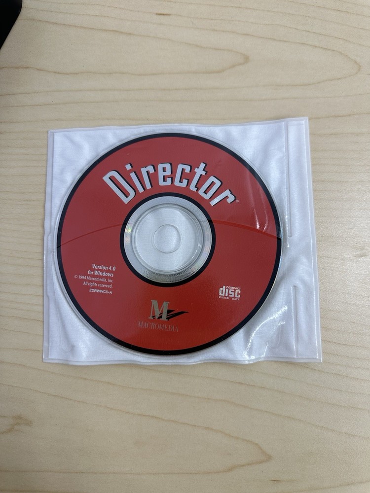1994 Macromedia Director Version 4.0 for Windows CD