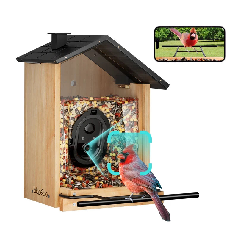 Bird Feeder with Camera, 3L Smart Bird Feeder with AI Identify