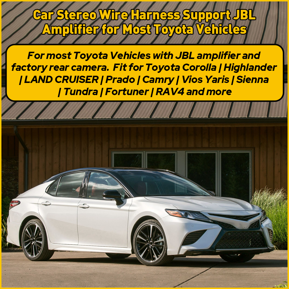 For Toyota Car Stereo Radio Power Harness Cable Wire Adapter Support JBL AMP