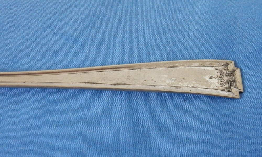 National Silver Silverplate Doric 8" Cold Meat Serving Fork
