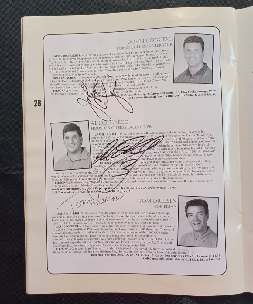 CGA Classic Chicago - SIGNED GOLF PROGRAM - HUGE AUTOGRAPH COLLECTION 1996