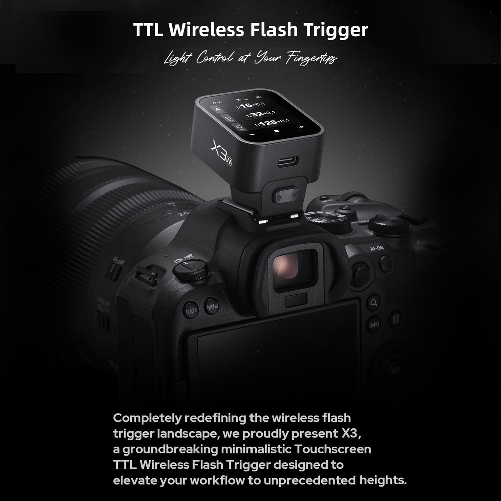 Godox X3S Wireless Flash Trigger AutoFlash OLED Touchscreen For Camera YHVR