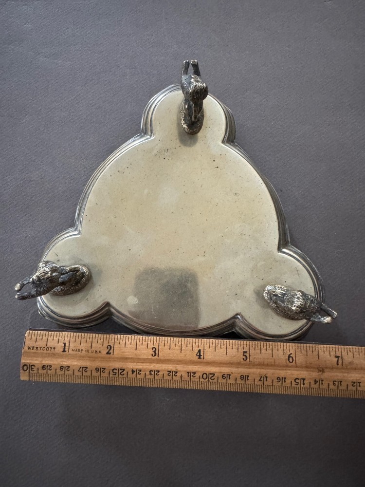 JOHN FULLERTON JFG EPNS SILVERPLATE LION EDGE PLATTER TRAY BASE VINTAGE