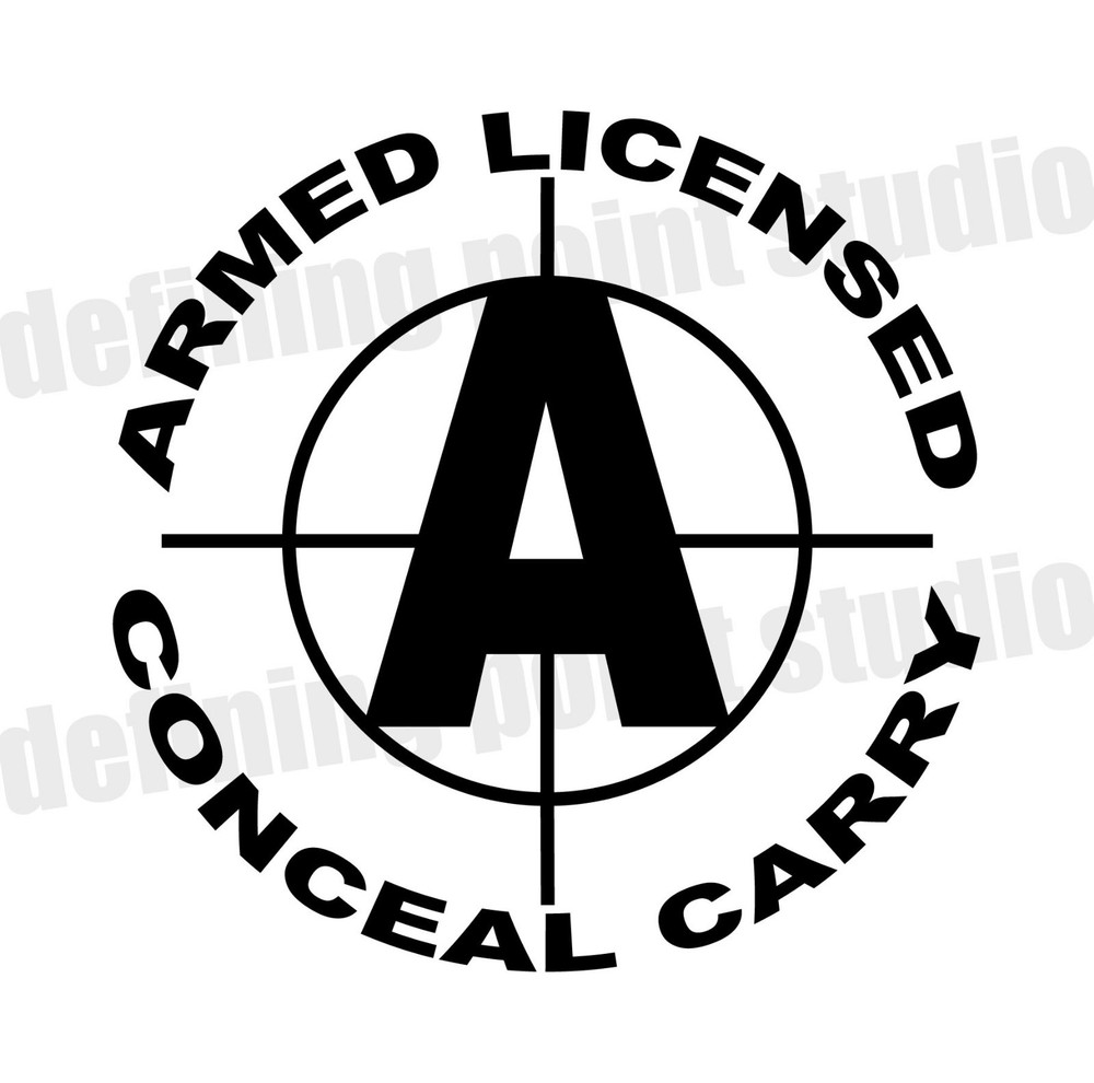 5" Armed Permitted Conceal Carry Vinyl Decal
