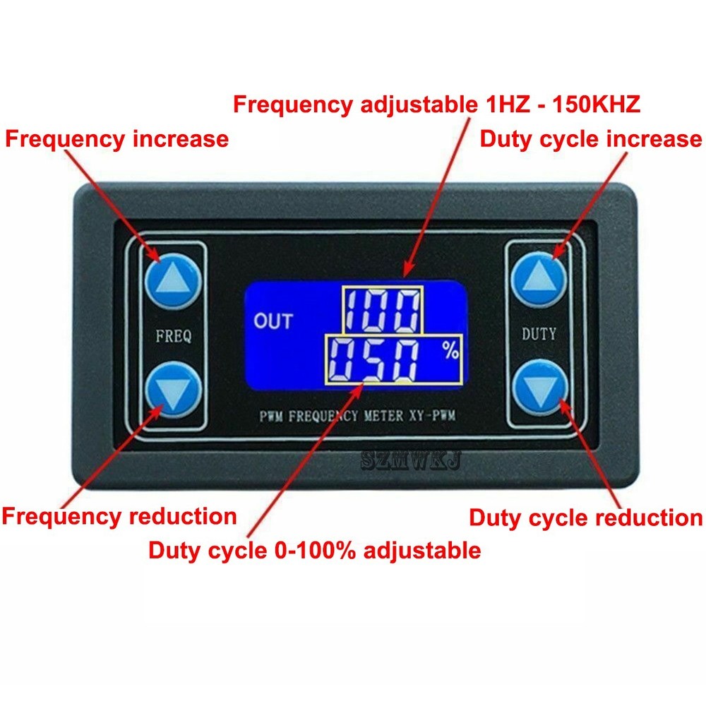 PWM Pulse Frequency Duty Cycle Square Wave Signal Generator Adjustable Module CL