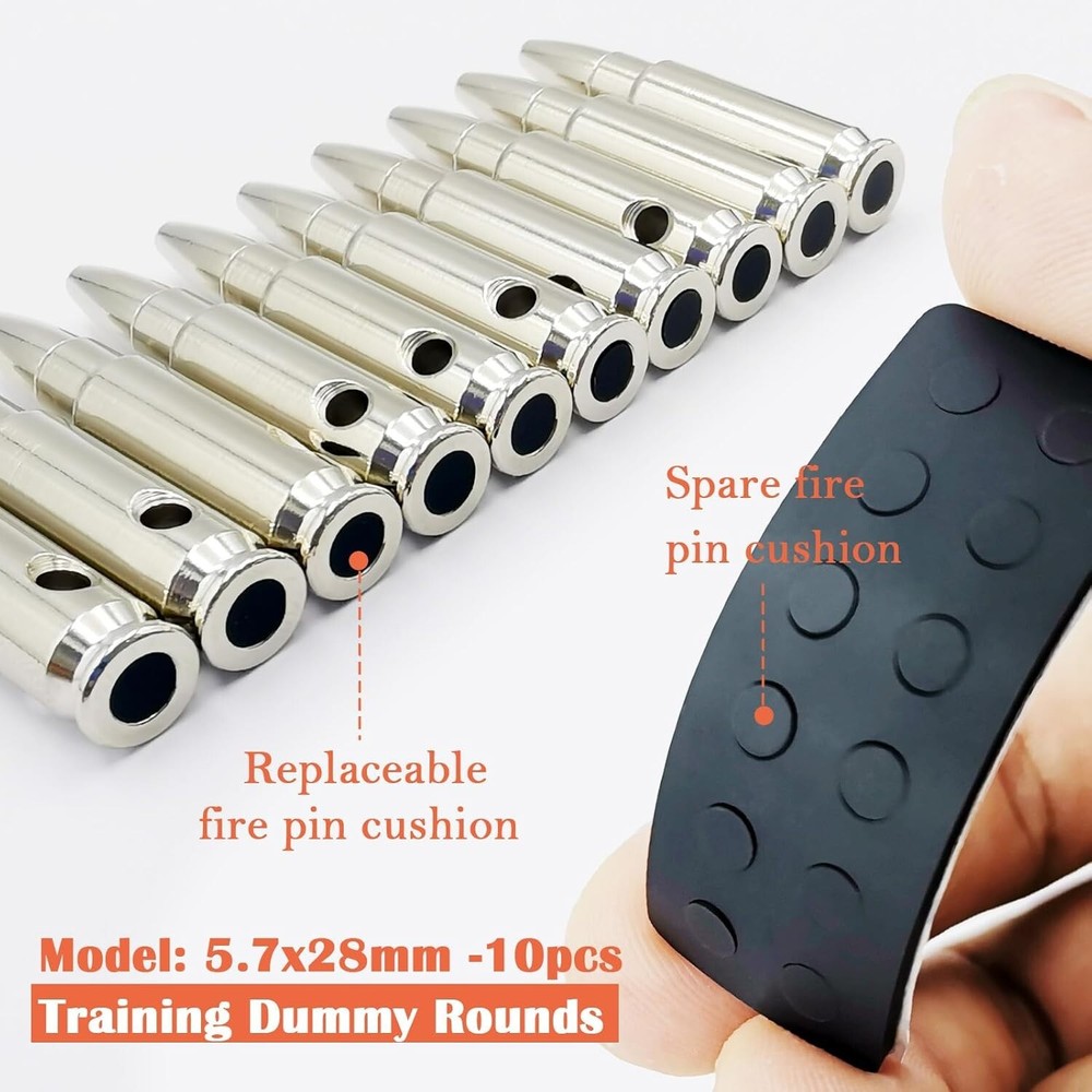 10-Pack Steel Training Rounds with Replaceable Pads - Ideal for Dry Fire Drills