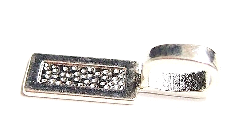 20 Large Silver Plated Rectangle Glue on Bails, 4 Cameos, Cabochons, Glass, Nice