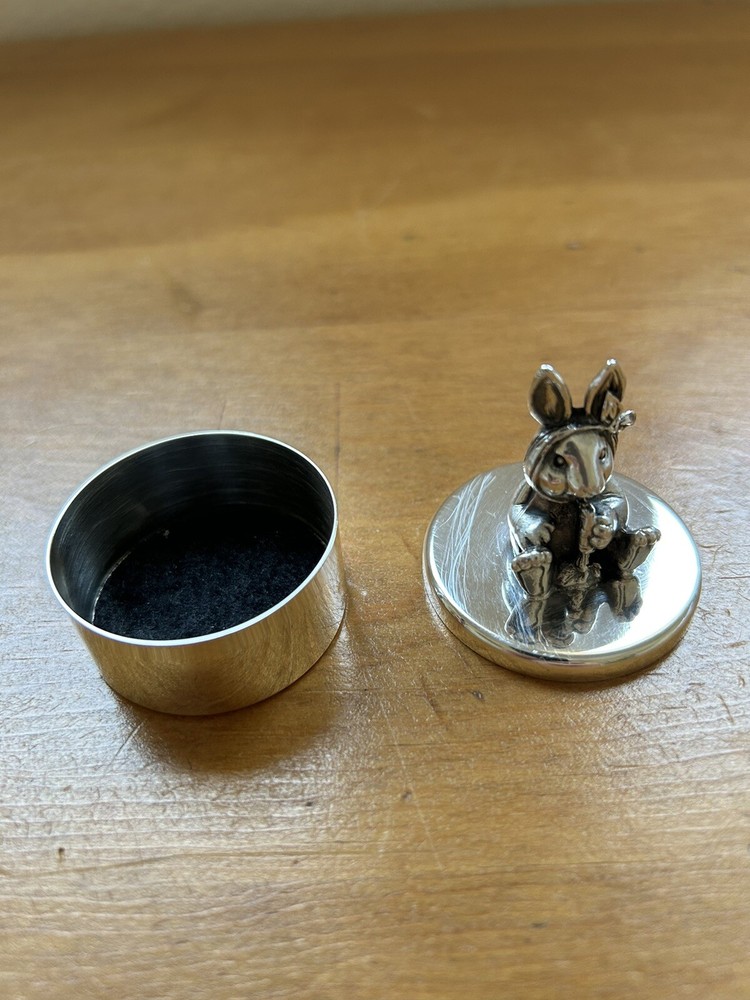 Reed and Barton Silverplate Peter Rabbit Tooth Fairy Box