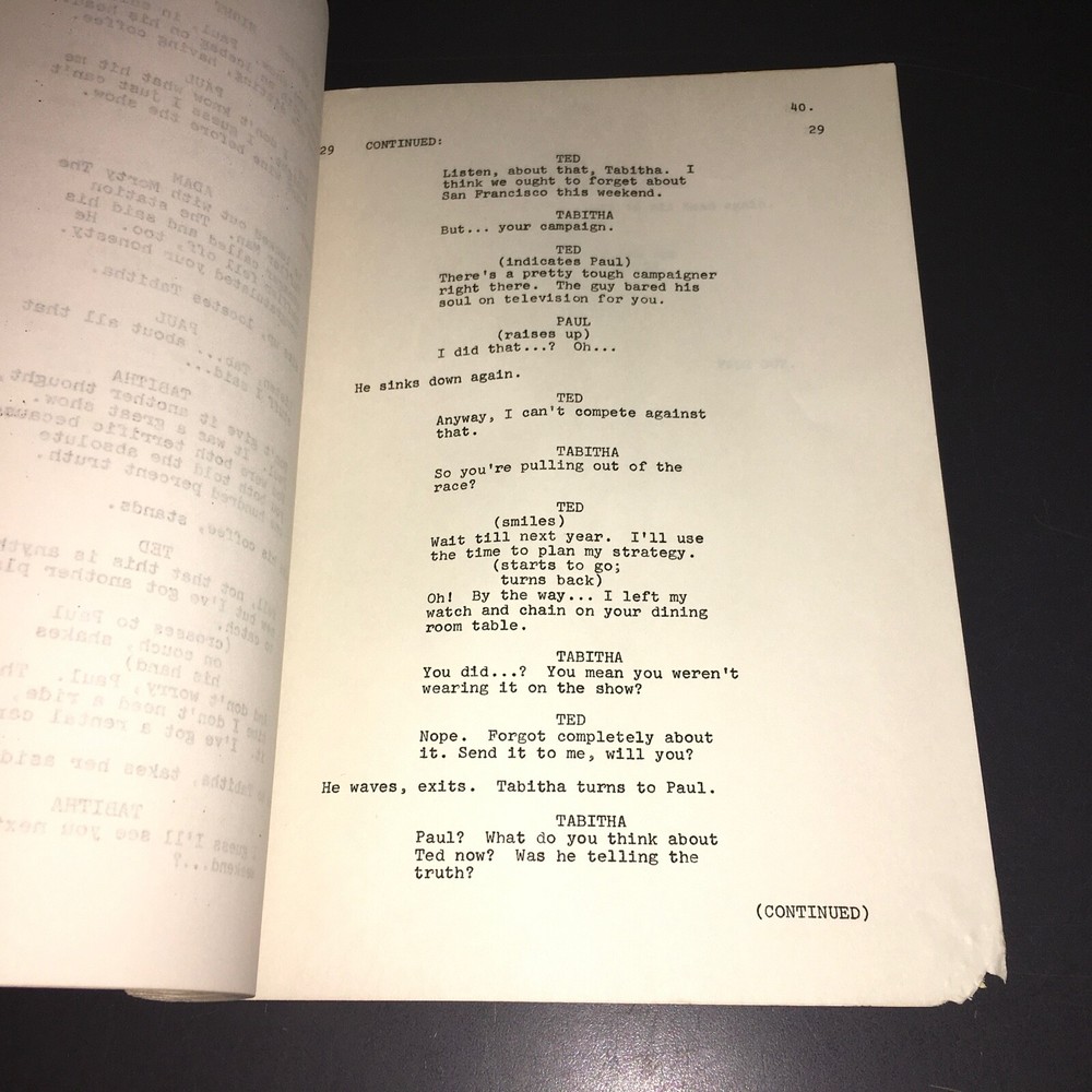TABITHA (8/30/77) "TABITHA'S TRIANGLE" 41p Revised Final Draft Original + COA!