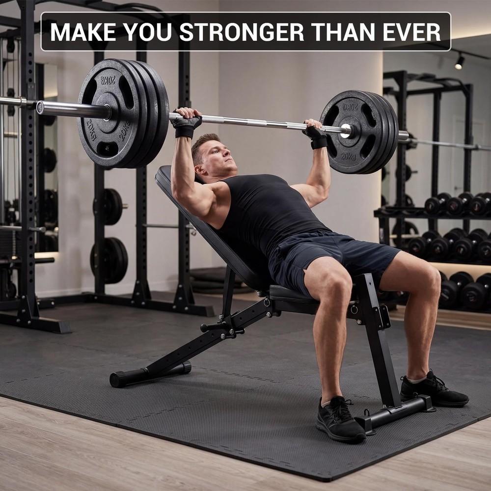 ✨Adjustable Weight Bench Foldable Flat Incline Decline Workout Bench Home Gym