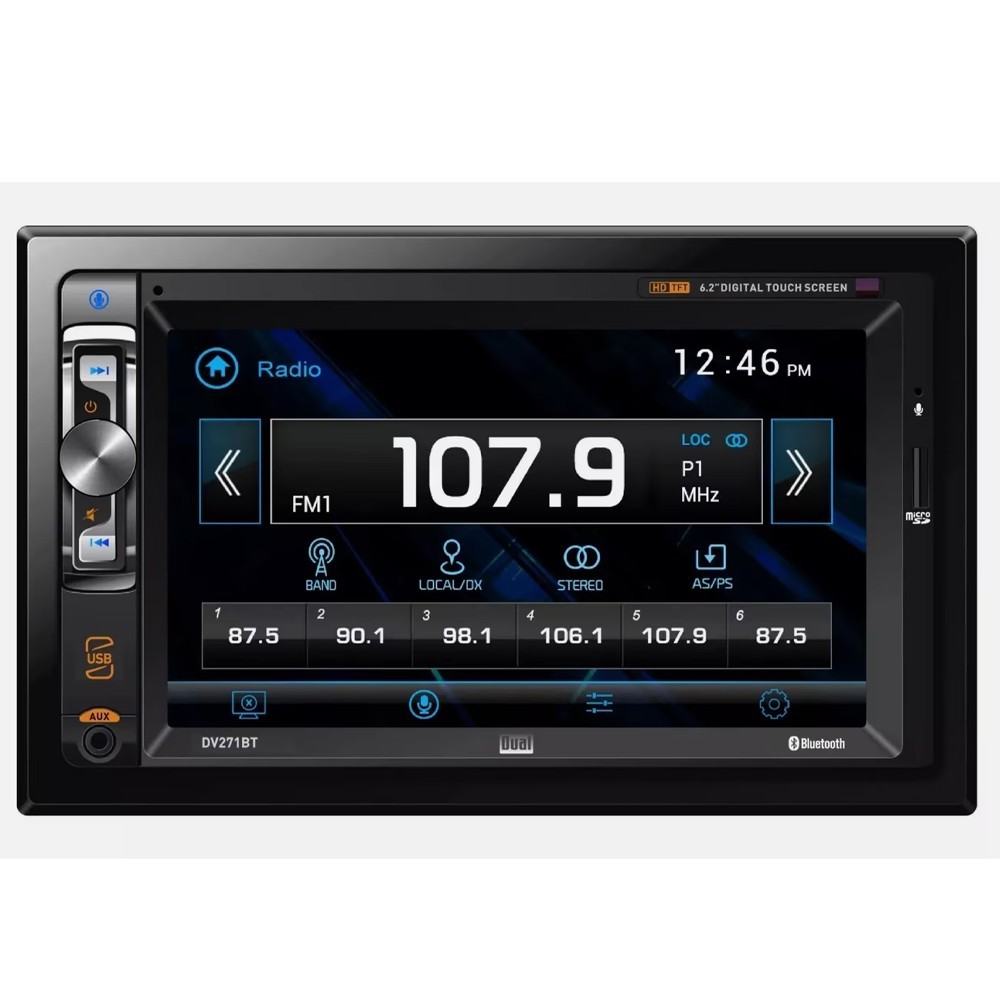 For 2006-12 Mitsubishi Eclipse Dual DV271BT Bluetooth Car Stereo and Install Kit