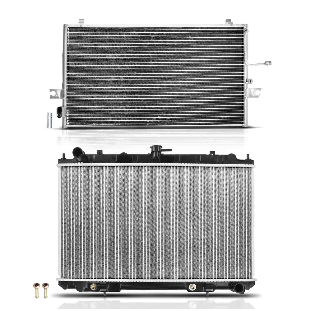 Radiator Condenser Kit Maxima 2002-2003 I35 2002-2004 3.5L Auto Trans 2PC