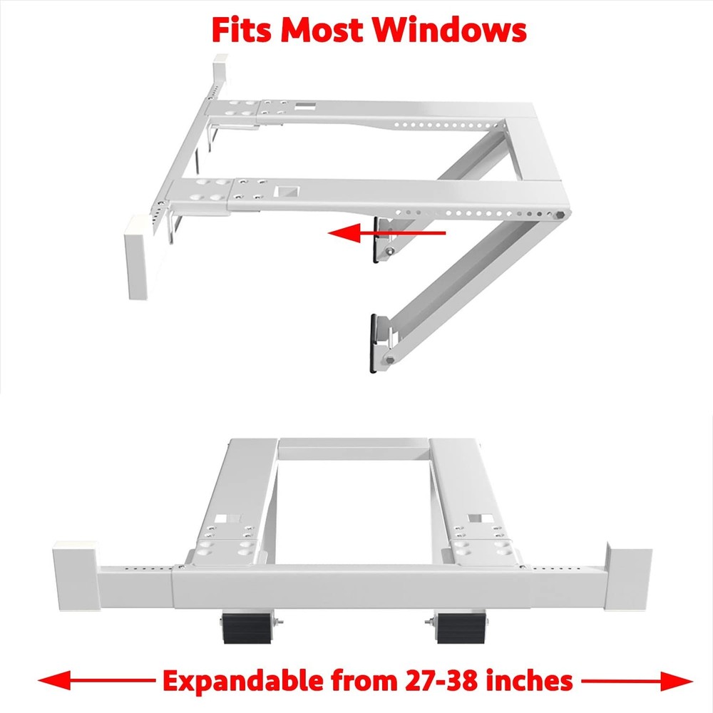 Alpine Hardware American Owned Drillless Drill-Less Window Air Conditioner & ...