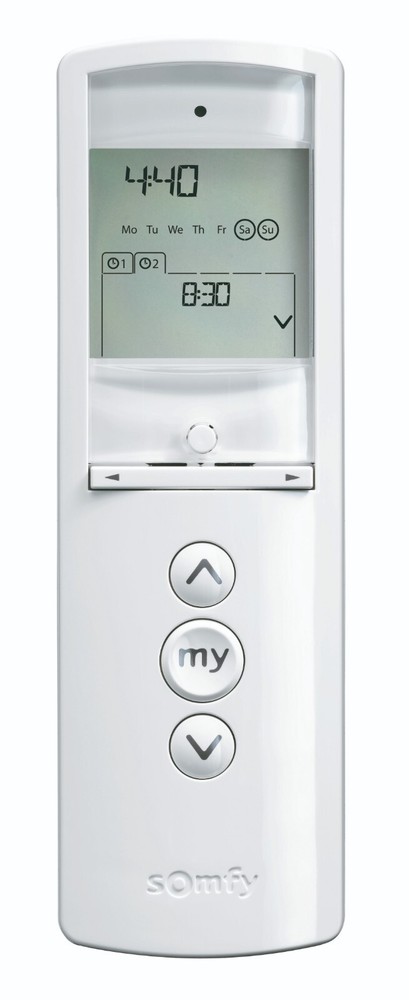 Somfy Telis 1 Chronis RTS Remote w/Timer & Display, White #1805237 -OPEN BOX