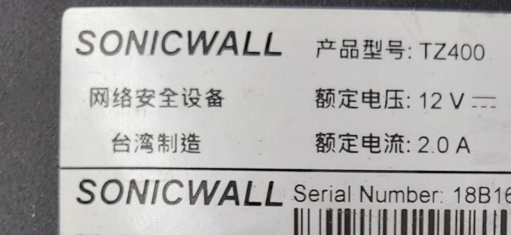 Dell SonicWall TZ400 Firewall Appliance