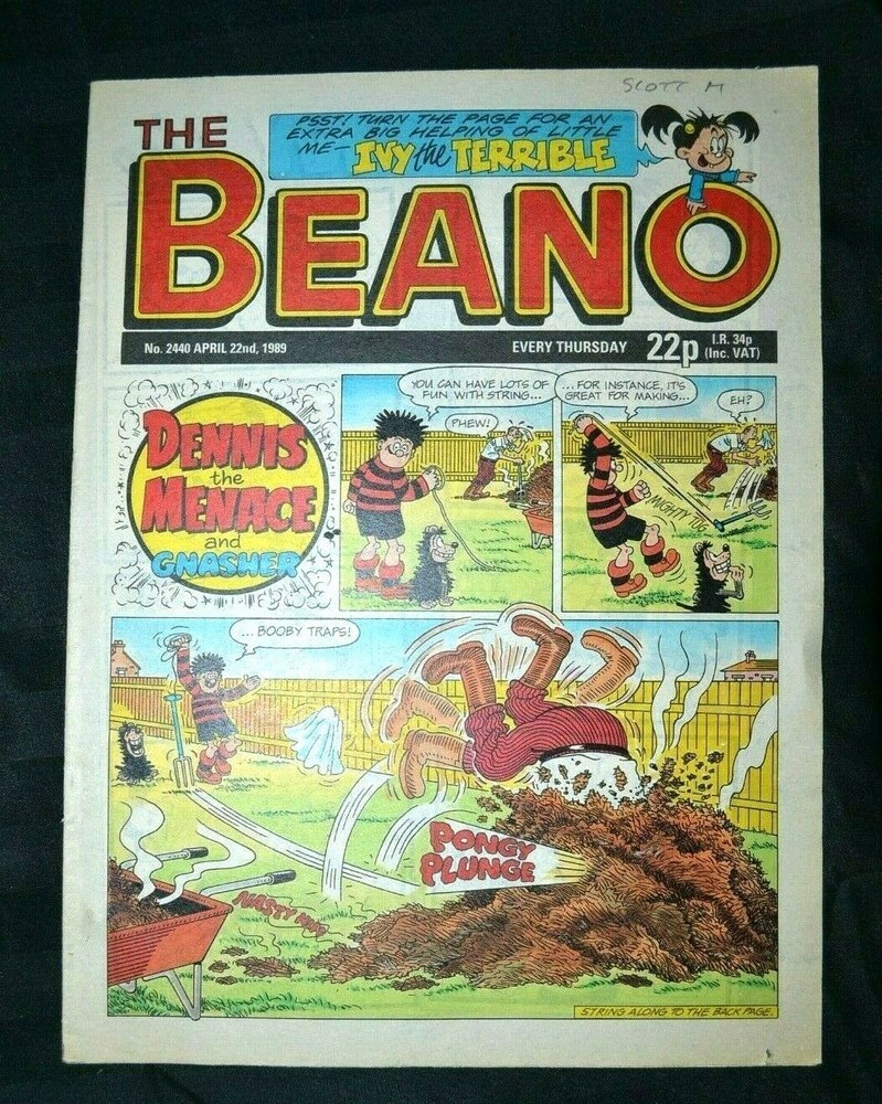BEANO Comic 22/04/89 Issue #2440 April 22nd 1989 Menacing with String