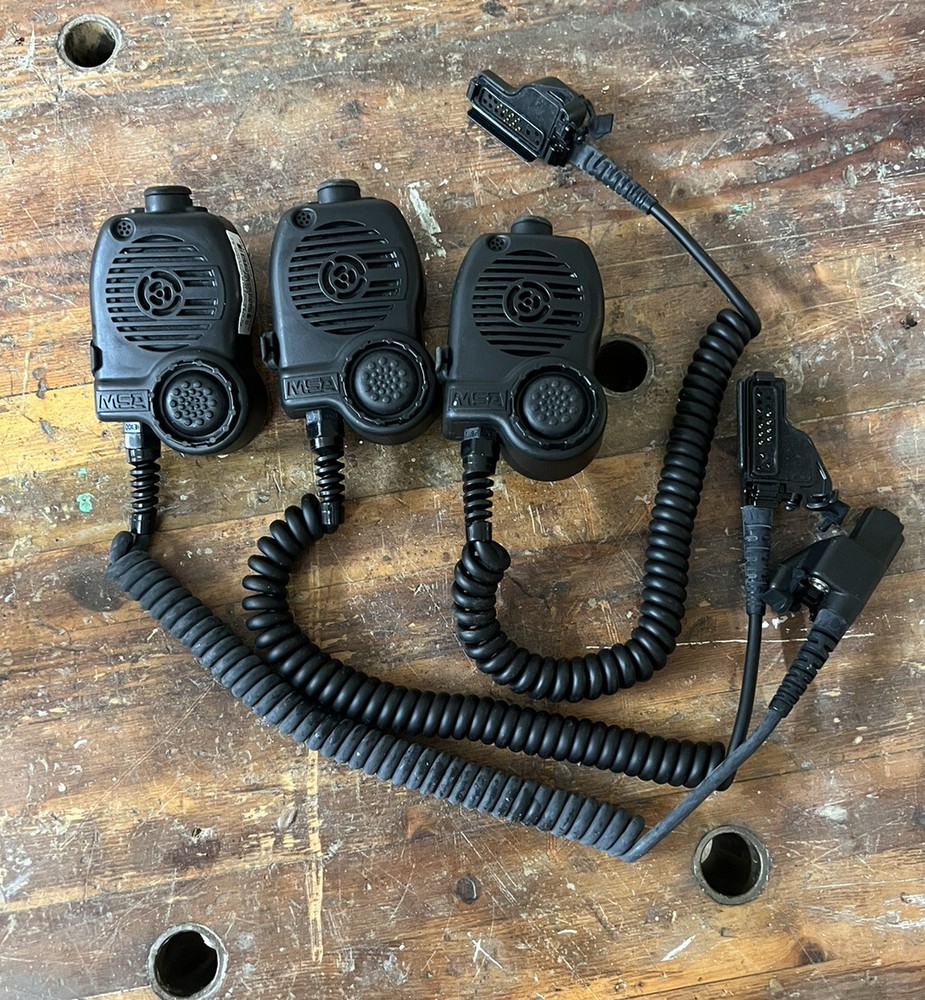 (Lot of 3) MSA 10042903 Clear Command HCS Communications System Lapel Microphone