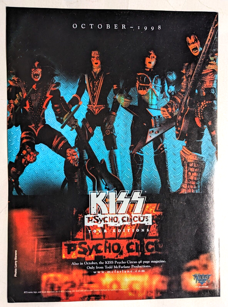 KISS / JOHNNY LIGHTNING TOY CARS GOD OF THUNDER MAGAZINE PRINT ADVERTISEMENT