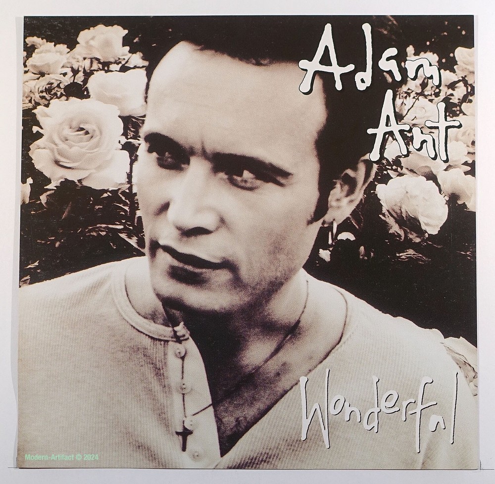 ADAM ANT  "WONDERFUL"  PROMO FLAT POSTER - DOUBLE-SIDED 12"x12" ORIGINAL 1995