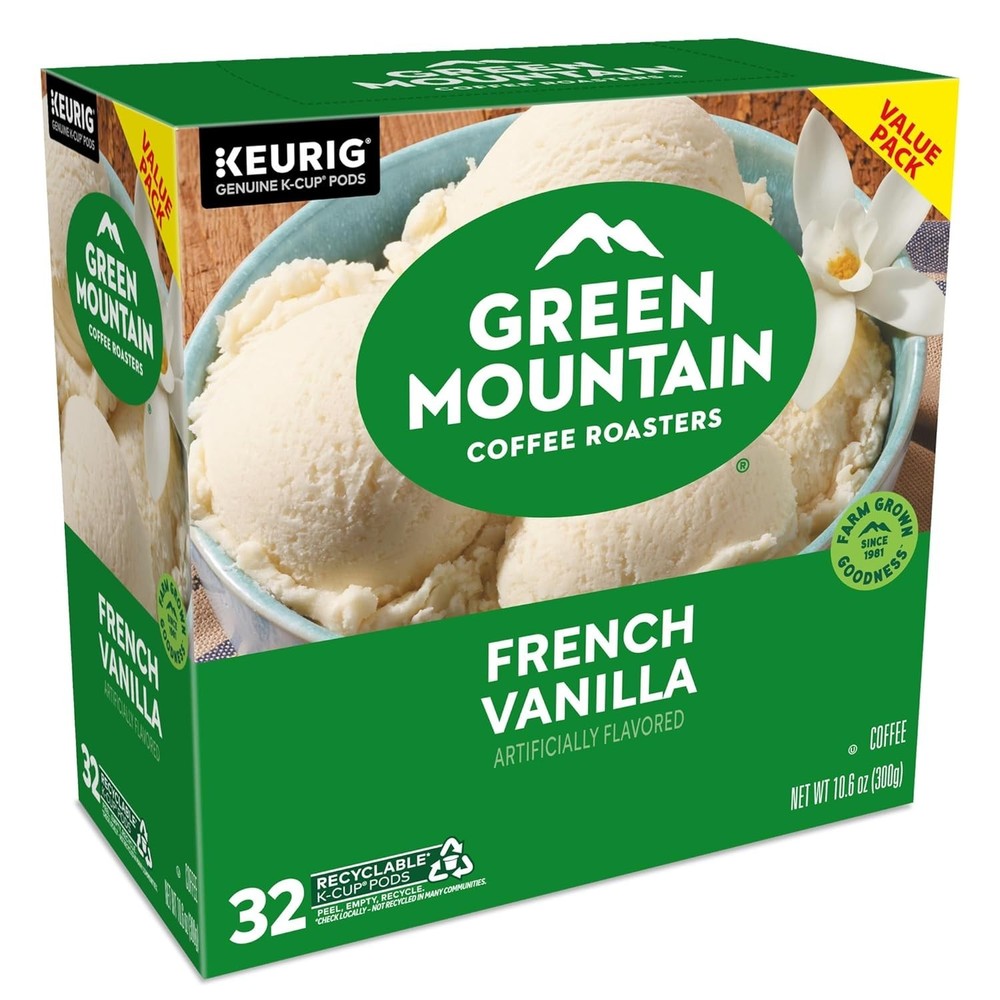 French Vanilla Coffee Pods, 32 Count - Light Roast