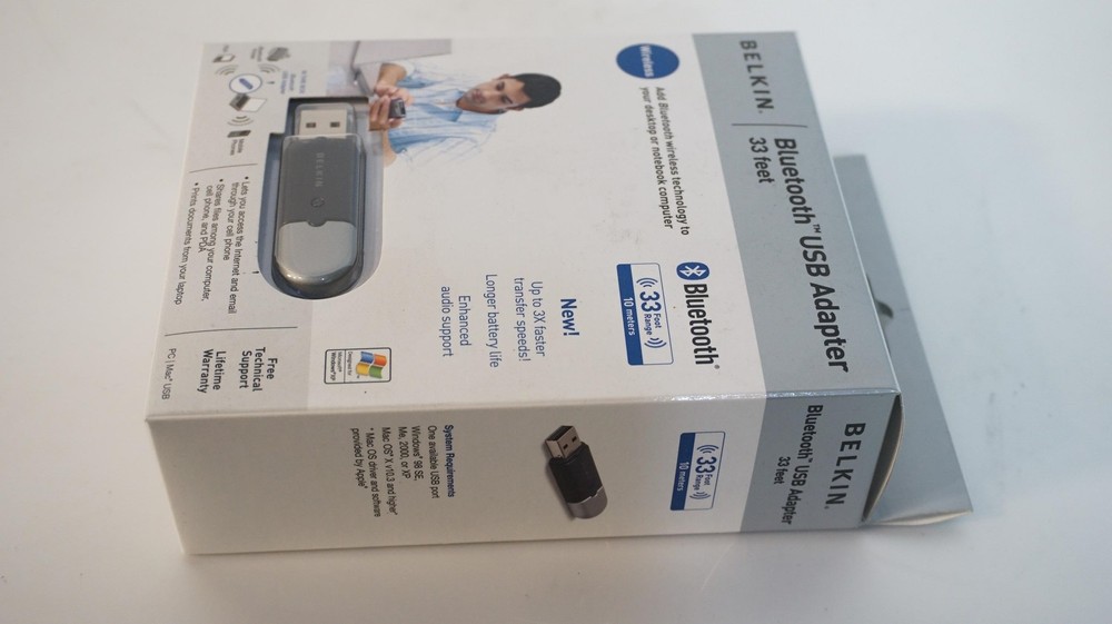 -=NEW=-BELKIN BLUETOOTH USB 2.0 ADAPTER/DONGLE-=ADD BLUETOOTH TO YOUR DEVICE=-