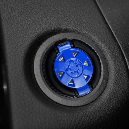 Car Engine Start Stop Button Cover, Cool Metal Push to Start Button Blue