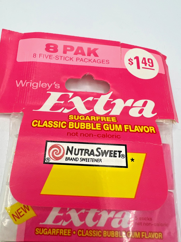 Vintage Wrigleys Extra 8 pack store Rack Pack Nutra Sweet