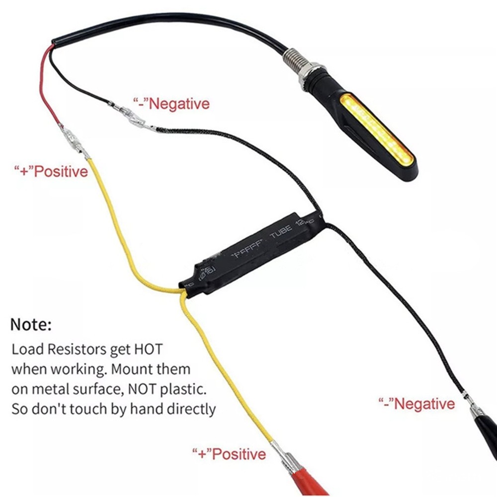 4Pcs LED Load Resistor Decoder Motorcycle Turn Signal Indicator Light LED Load M