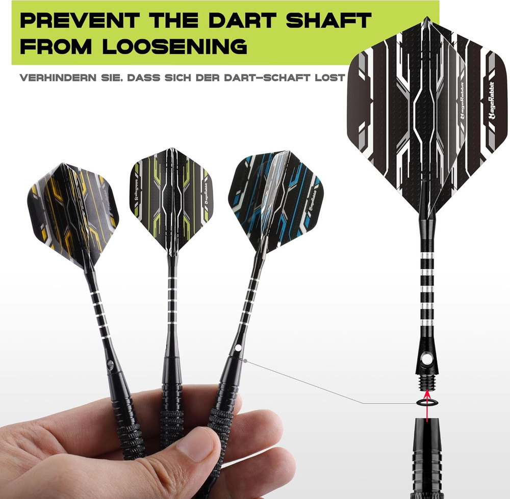 Darts Plastic Tip,Soft Tip Darts Set，3Pack 18G with Extra Tip,Dart Flights and D