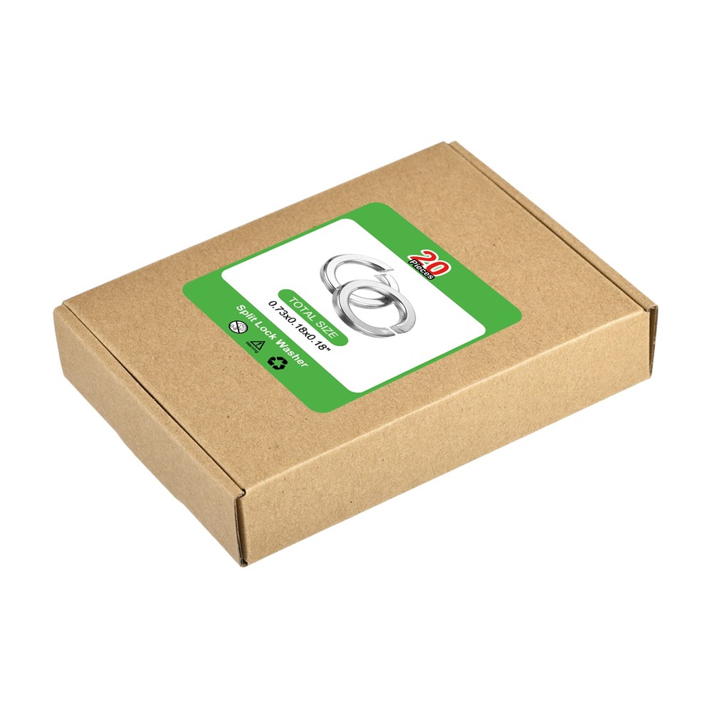 M18 Split Lock Washer, 20Pcs 316 Stainless Steel Spring Lock Washers
