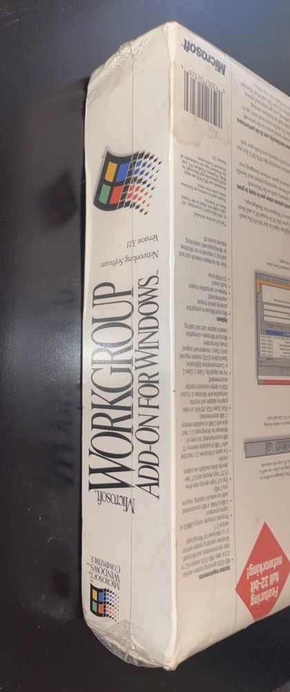 Microsoft Windows For Workgroups Operating System Version 3.11 Factory Sealed