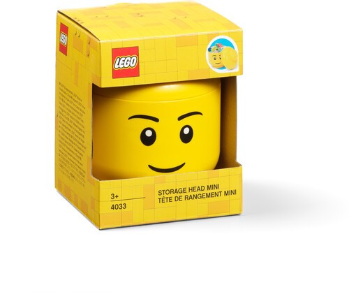 LEGO Mini Stackable Storage Head, Boy [New Toy] Yellow