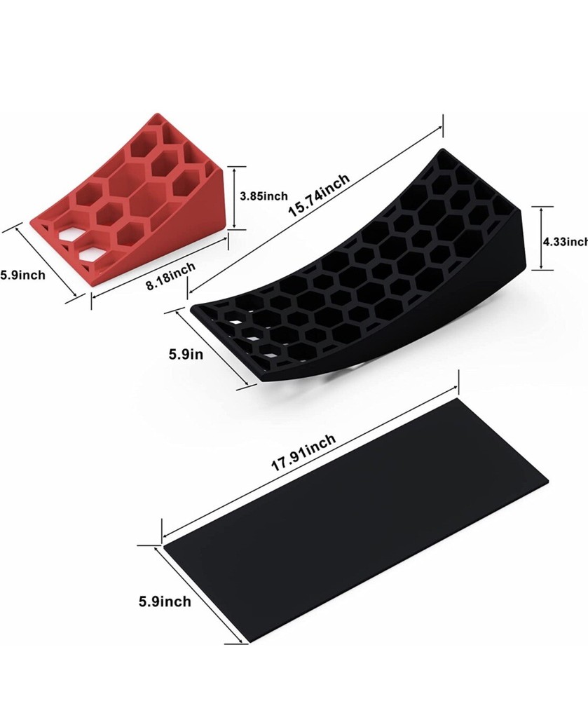 CAMPER LEVELER Curved RV Camper Trailer Leveling Blocks & Chock Kit, 2-Pack