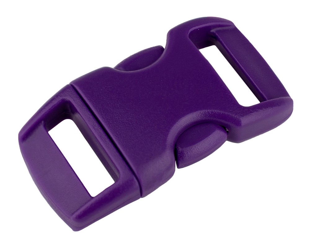 100 - 3/8 Inch Purple Contoured Side Release Plastic Buckle Closeout