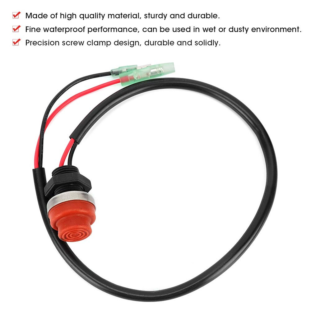 For 1989 Outboard Start Button Boat Button Switch, Start Stop Switch Keyless