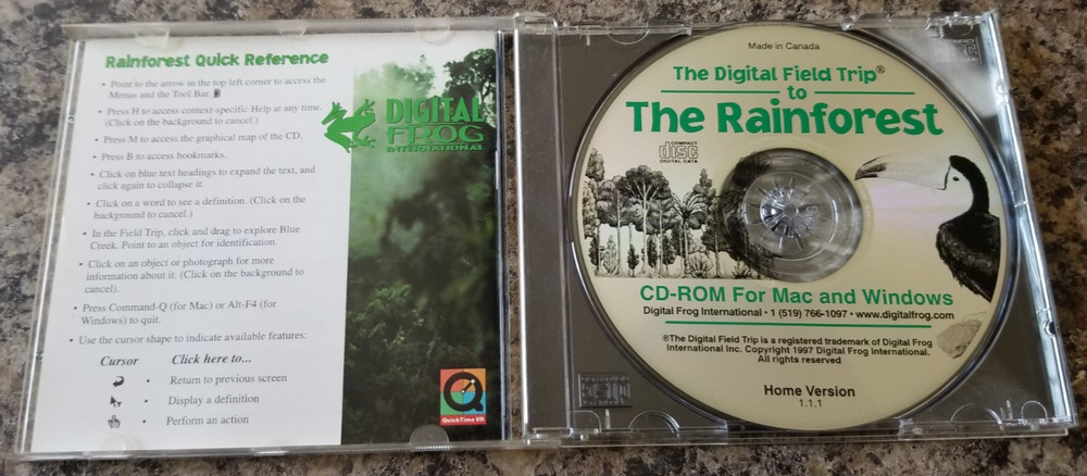 The Digital Field Trip To The Rainforest (1997) Computer Software