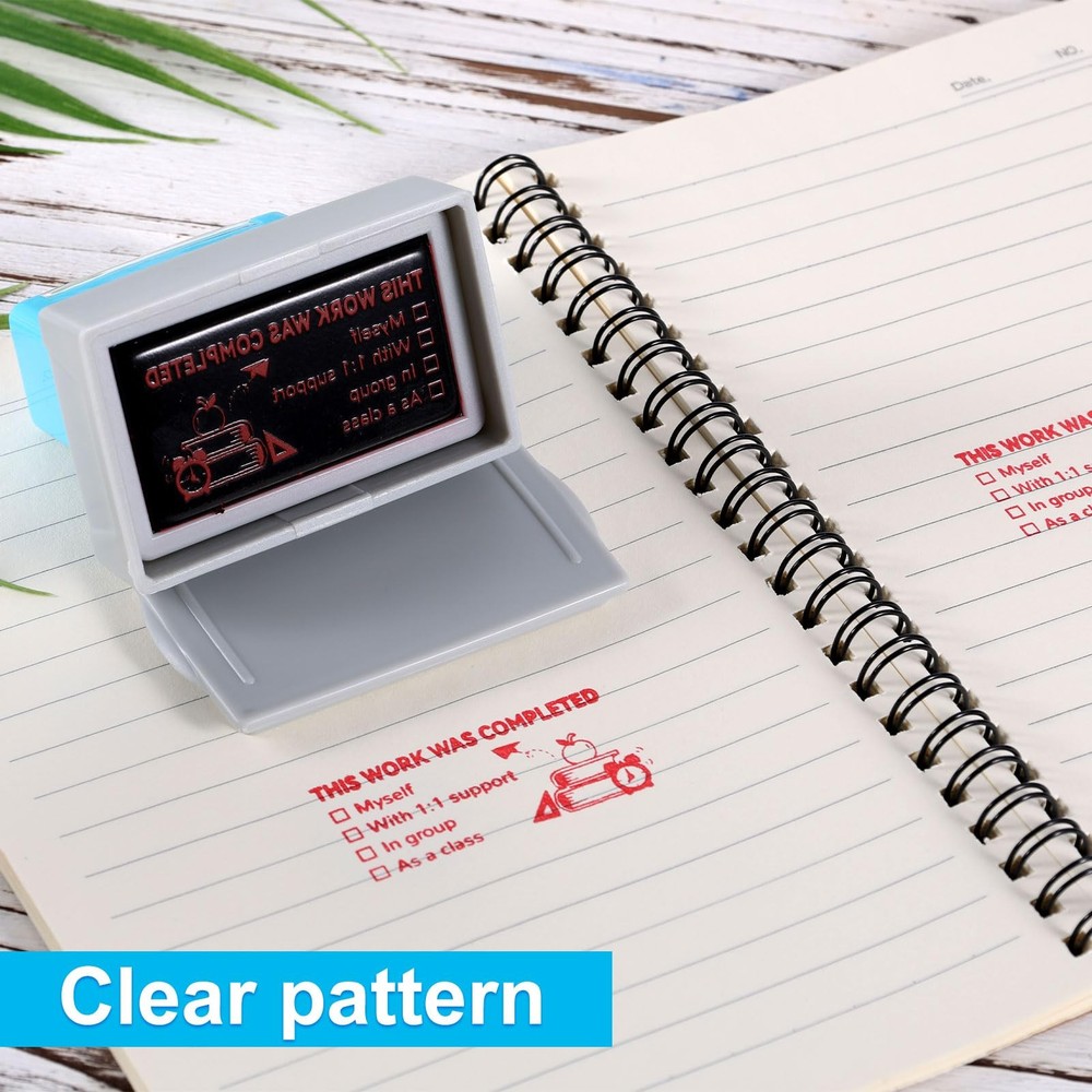 Teacher Stamps Work Completed Checkbox Grading Self-Inking Office 3 PCS