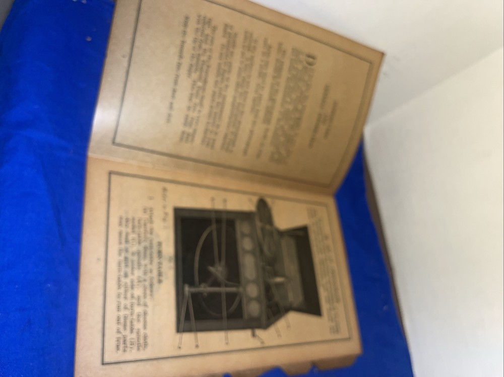 EDISON DIAMOND DISC PHONOGRAPH PAMPLET INSTRUCTIONS FOR SETTING UP AND OPERATING