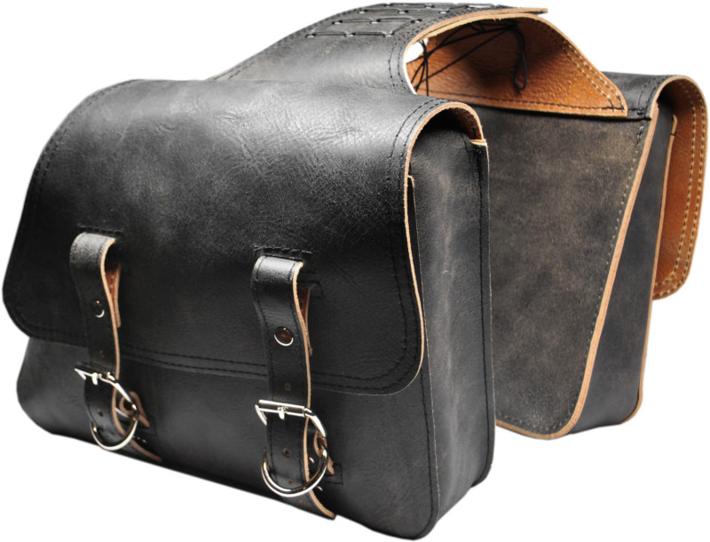 Genuine Leather Western Trail Simple Horse Saddle Bag.