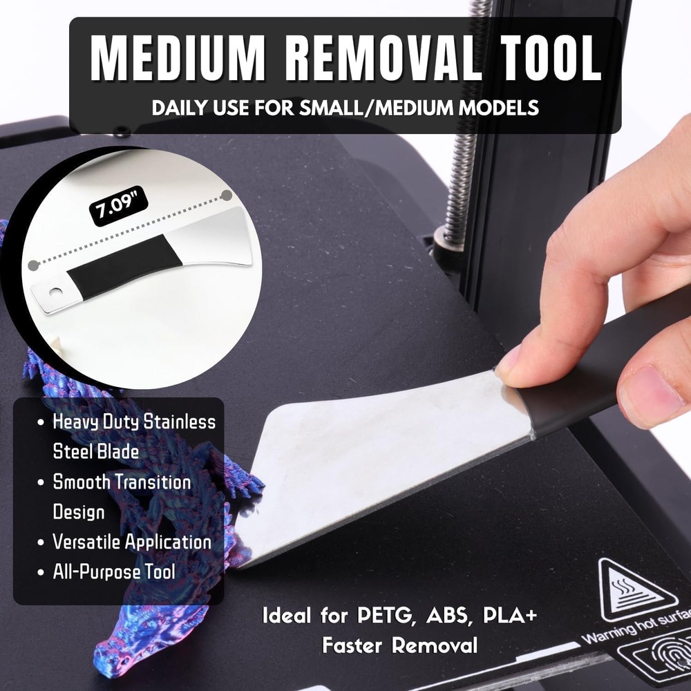 High-Quality 3D Printer Tool Removal Scraper Kit, 3 Types of Sharpened...